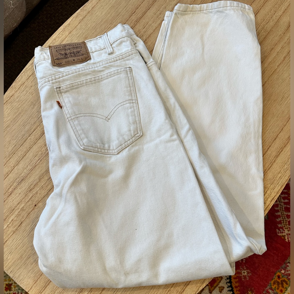 SOLD Vintage Levi’s Jeans Orange Tab Cream-Color